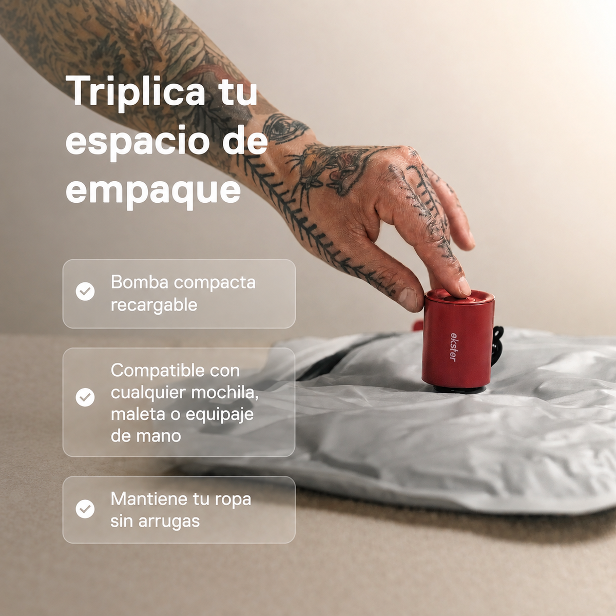 Kit bolsa de viajes GOYDO TRAVELVAC